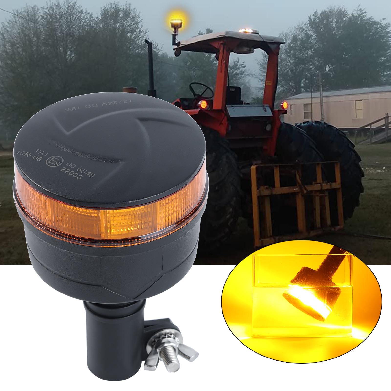 Industrial Laser Pointer 24V - 緊急ストロボ警告ビーコン、回転点滅ライト、車、フォークリフト、トラック、バス、トラクター、ゴルフカートアクセサリー用懐中電灯、12v、24v