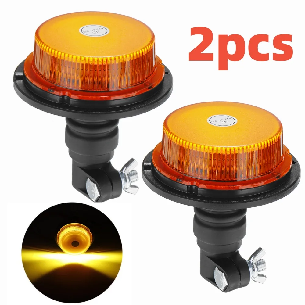Industrial Laser Pointer 24V - 2 個 12V 24V LED 車両警告緊急ストロボライトマウント点滅ビーコン回転信号ランプ車のトラックトラクター防水