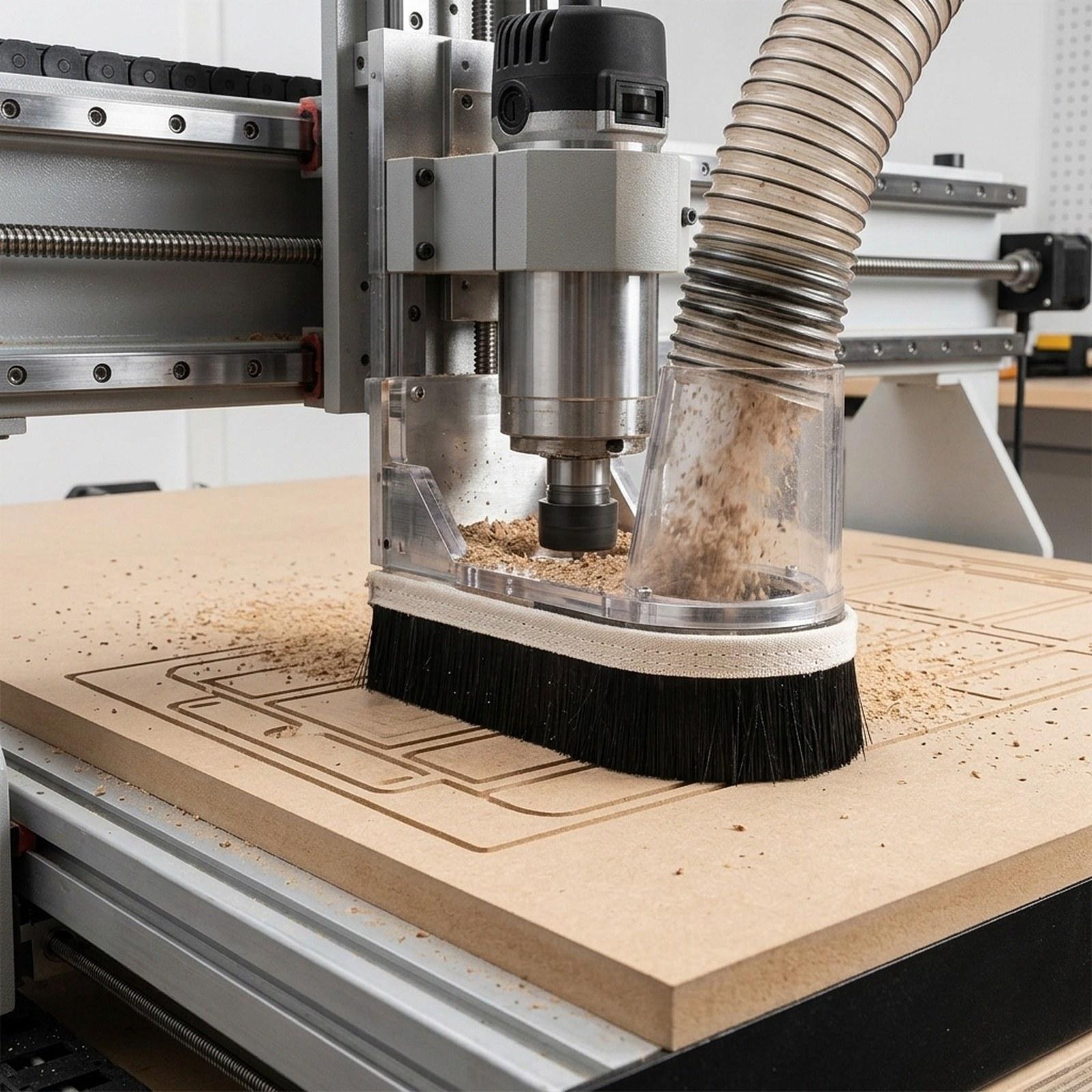 Dust Shoe Cnc - CNC真空ブラシ ルータースピンドルモーター用交換ブラシ 簡単取り付け プレミアム