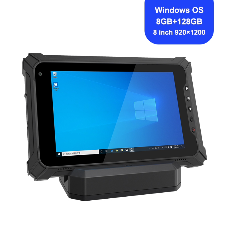 Industrial Laser Scanner - 8インチ Windows ラギッドタブレット、8GB RAM、128GB ROM、バーコードスキャナー搭載 -